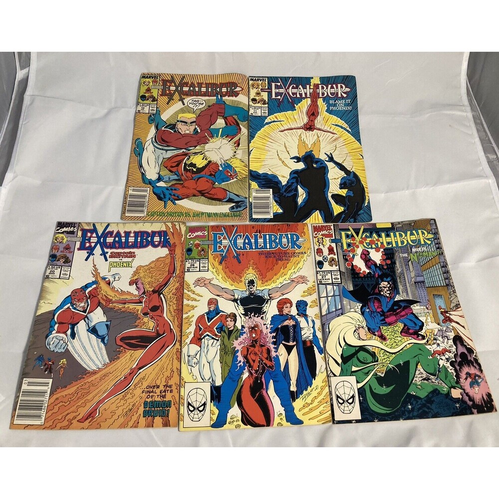 Lot Of 5 Marvel Excalibur classic Comics. X-Men